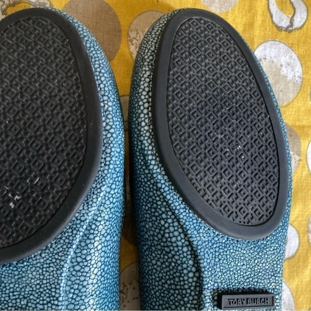 Tory Burch Minnie travel Razza print flats size 8M